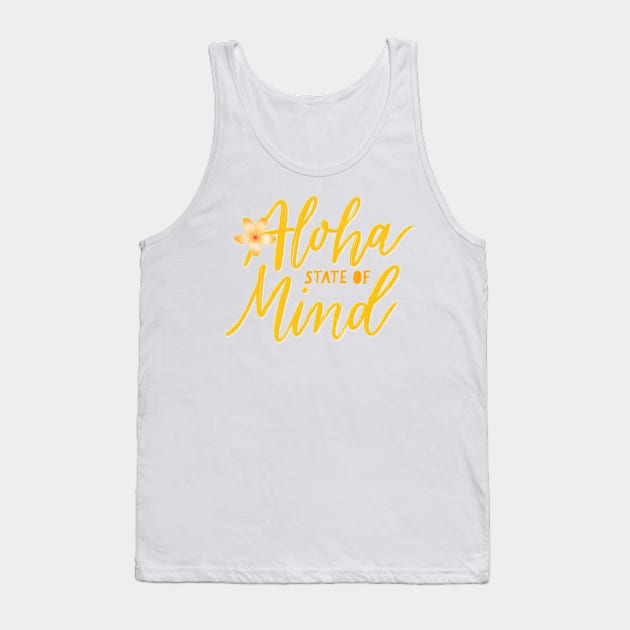 Aloha State of Mind with Flower Tank Top by CalliLetters